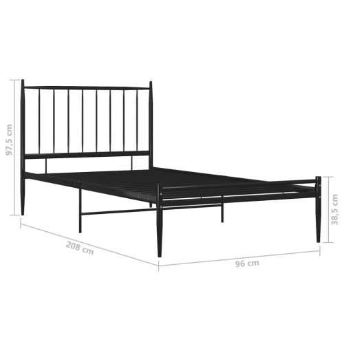 Okvir za krevet crni metalni 90 x 200 cm - Crna 90 x 200 cm Cijena