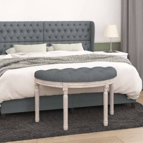 Klupa tamnosiva 81,5 x 41 x 49 cm od tkanine - Siva 81.5 x 41 x 49 cm Cijena