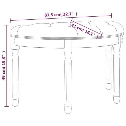 Klupa tamnosiva 81,5 x 41 x 49 cm od tkanine - Siva 81.5 x 41 x 49 cm Cijena
