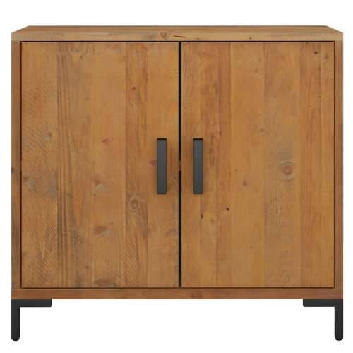Komoda smeđa 75 x 35 x 70 cm od masivne borovine - Smeđa 1 Cijena