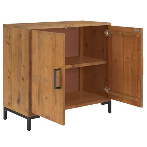 Komoda smeđa 75 x 35 x 70 cm od masivne borovine - Smeđa 1 Cijena
