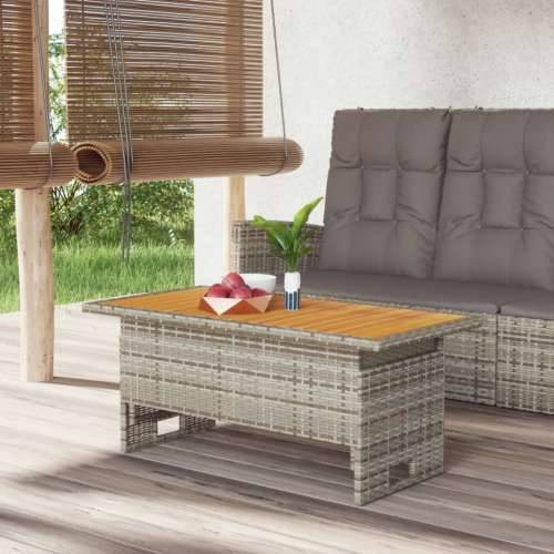 Vrtni stol sivi 100x50x43/63 cm od drva bagrema i poliratana - Siva 1 Cijena