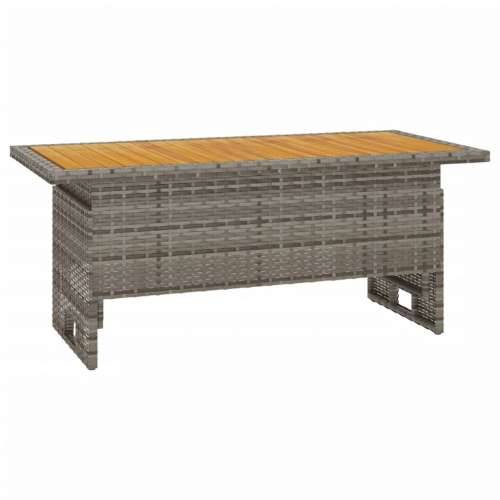Vrtni stol sivi 100x50x43/63 cm od drva bagrema i poliratana - Siva 1 Cijena