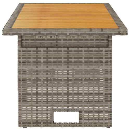 Vrtni stol sivi 100x50x43/63 cm od drva bagrema i poliratana - Siva 1 Cijena