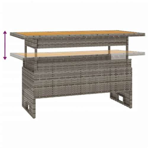 Vrtni stol sivi 100x50x43/63 cm od drva bagrema i poliratana - Siva 1 Cijena