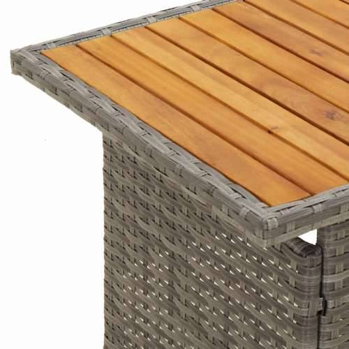 Vrtni stol sivi 100x50x43/63 cm od drva bagrema i poliratana - Siva 1 Cijena