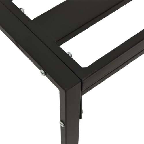 Vrtni stolić za kavu crni 60 x 60 x 35 cm čelični - Crna 1 Cijena