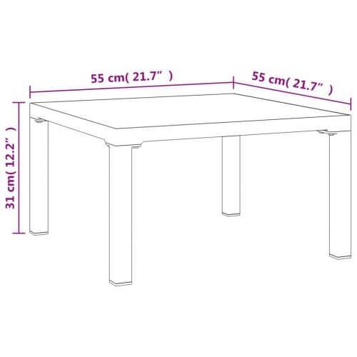 Vrtni stolić za kavu sivi 55 x 55 x 31 cm DPC i čelik - 1 stol Cijena