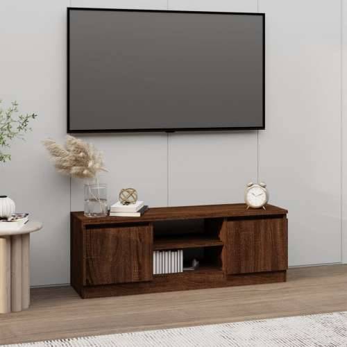 TV ormarić s vratima boja smeđeg hrasta 102x30x36 cm - Smeđi hrast 1 Cijena