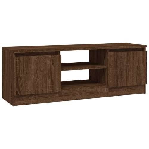TV ormarić s vratima boja smeđeg hrasta 102x30x36 cm - Smeđi hrast 1 Cijena