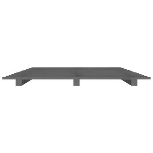 Okvir za krevet sivi 120 x 200 cm od masivne borovine - Siva 120 x 200 cm Cijena