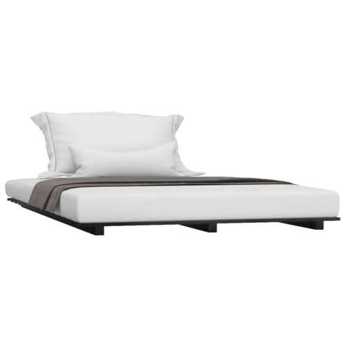 Okvir za krevet od masivnog drva crni 135x190 cm - Crna 135 x 190 cm Cijena