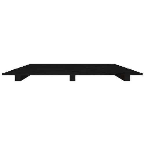 Okvir za krevet od masivnog drva crni 135x190 cm - Crna 135 x 190 cm Cijena