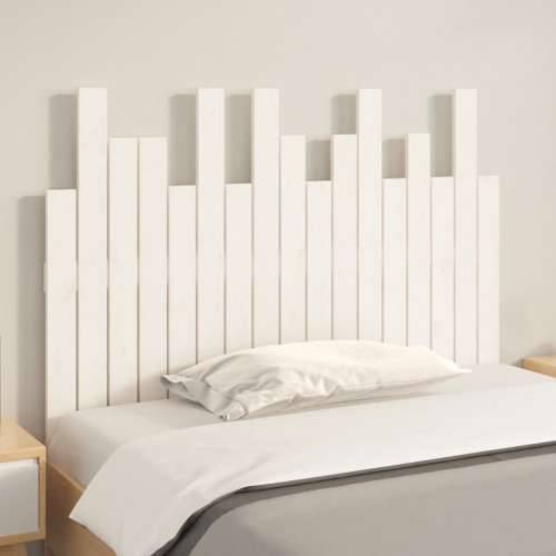 Zidno uzglavlje bijelo 108 x 3 x 80 cm od masivne borovine - Bijela 108 x 80 cm 1 Cijena