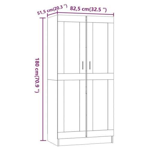 Ormar siva boja hrasta 82,5x51,5x180 cm od konstruiranog drva - Sivi hrast sonoma 1 Cijena