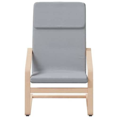 Stolica za opuštanje s tabureom od tkanine svjetlosiva Cijena