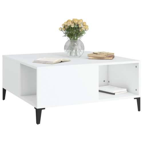 Stolić za kavu bijeli 80 x 80 x 36,5 cm od konstruiranog drva - Bijela 1 Cijena