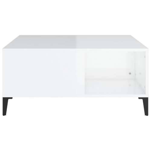 Stolić za kavu sjajni bijeli 80x80x36,5 cm konstruirano drvo - Visoko sjajno bijela 1 Cijena