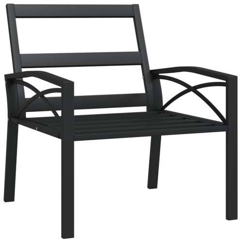Vrtna stolica sa sivim jastucima 68 x 76 x 79 cm čelična - Siva 1 Cijena