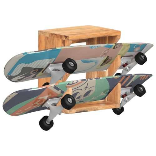 Zidni držač za skateboard 25 x 20 x 30 cm masivno drvo bagrema Cijena