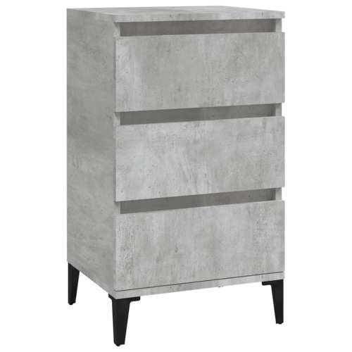 Noćni ormarić siva boja betona 40x35x70 cm konstruirano drvo - Beton siva 1 Cijena