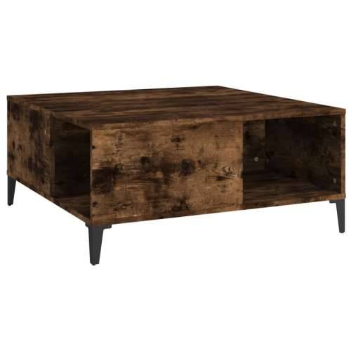 Stolić za kavu boja hrasta 80 x 80 x 36,5 cm konstruirano drvo - Dimljeni hrast 1 Cijena