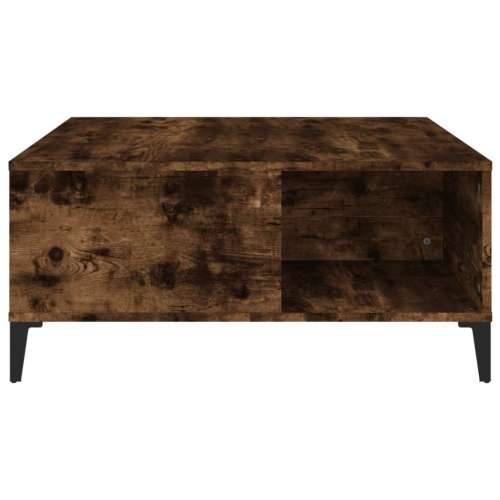 Stolić za kavu boja hrasta 80 x 80 x 36,5 cm konstruirano drvo - Dimljeni hrast 1 Cijena