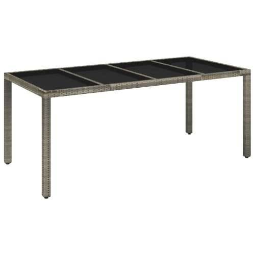 Vrtna garnitura - 9-dijelni vrtni blagovaonski set sivi od poliratana - Siva Dužina stola 190 cm 8 Cijena