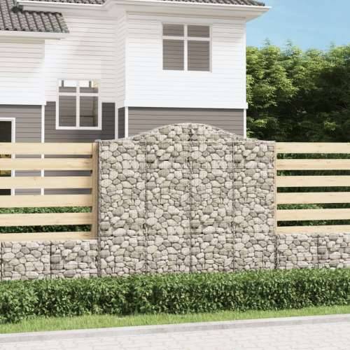 Lučne gabionske košare 5 kom 200x30x180/200cm pocinčano željezo - 200 x 30 x 180/200 cm 5 Cijena