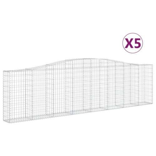 Lučne gabionske košare 5 kom 400x30x100/120cm pocinčano željezo - 400 x 30 x 100/120 cm 5 Cijena