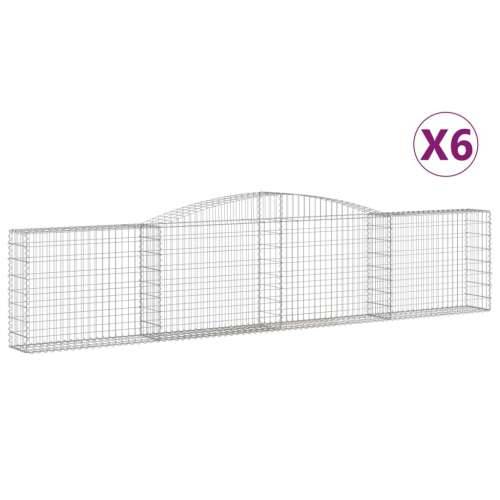 Lučne gabionske košare 6 kom 400x30x80/100 cm pocinčano željezo - 400 x 30 x 80/100 cm 6 Cijena