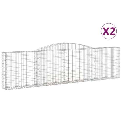 Lučne gabionske košare 2 kom 400x30x100/120cm pocinčano željezo - 400 x 30 x 100/120 cm 2 Cijena