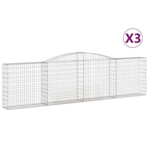 Lučne gabionske košare 3 kom 400x30x100/120cm pocinčano željezo - 400 x 30 x 100/120 cm 3 Cijena
