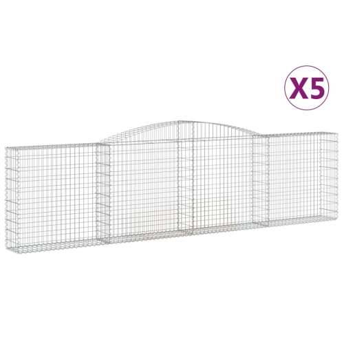 Lučne gabionske košare 5 kom 400x30x100/120cm pocinčano željezo - 400 x 30 x 100/120 cm 5 Cijena