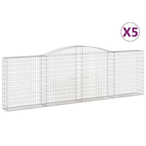 Lučne gabionske košare 5 kom 400x30x120/140cm pocinčano željezo - 400 x 30 x 120/140 cm 5 Cijena