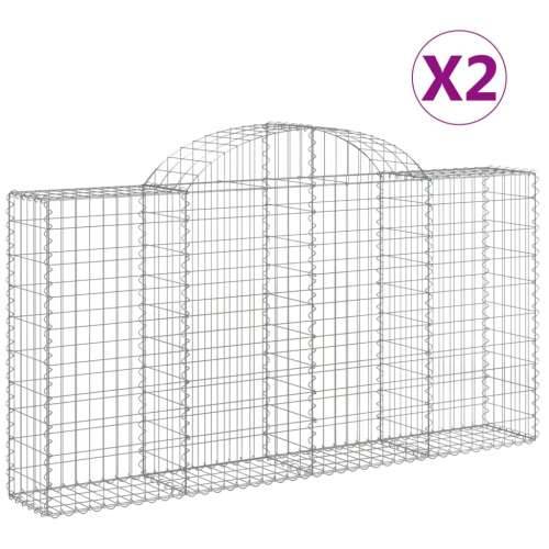 Lučne gabionske košare 2 kom 200x30x100/120cm pocinčano željezo - 200 x 30 x 100/120 cm 2 Cijena