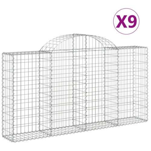 Lučne gabionske košare 9 kom 200x30x100/120cm pocinčano željezo - 200 x 30 x 100/120 cm 9 Cijena