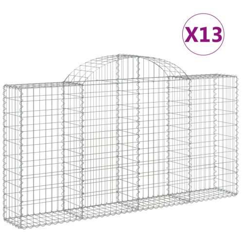 Lučne gabionske košare 13kom 200x30x100/120cm pocinčano željezo - 200 x 30 x 100/120 cm 13 Cijena