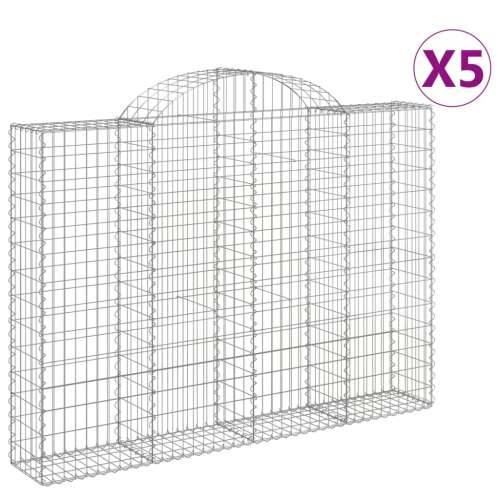 Lučne gabionske košare 5 kom 200x30x40/60 cm pocinčano željezo - 200 x 30 x 140/160 cm 5 Cijena