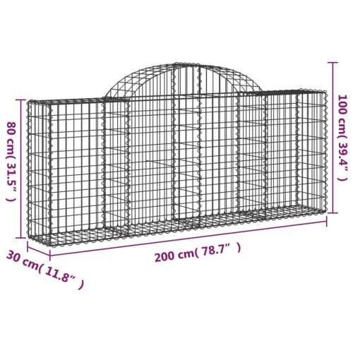 Lučne gabionske košare 3 kom 200x30x80/100 cm pocinčano željezo - 200 x 30 x 80/100 cm 3 Cijena