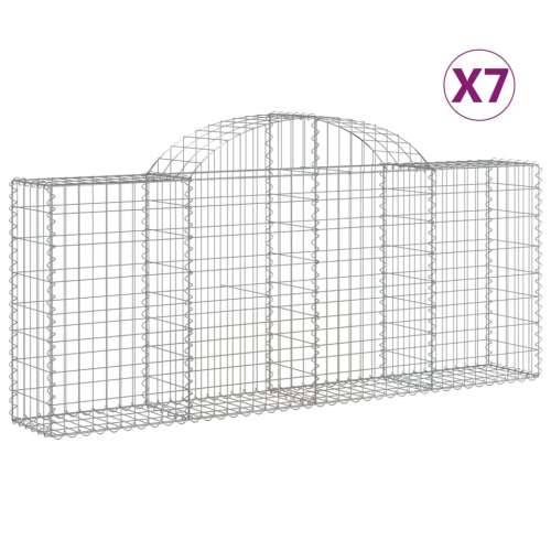 Lučne gabionske košare 7 kom 200x30x80/100 cm pocinčano željezo - 200 x 30 x 80/100 cm 7 Cijena