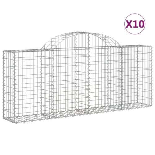 Lučne gabionske košare 10 kom 200x30x80/100cm pocinčano željezo - 200 x 30 x 80/100 cm 10 Cijena