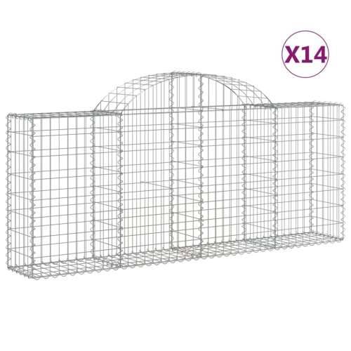 Lučne gabionske košare 14 kom 200x30x80/100cm pocinčano željezo - 200 x 30 x 80/100 cm 14 Cijena