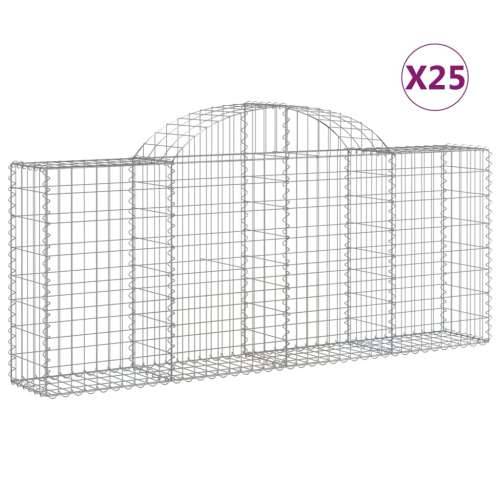 Lučne gabionske košare 25 kom 200x30x80/100cm pocinčano željezo - 200 x 30 x 80/100 cm 25 Cijena