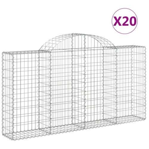 Lučne gabionske košare 20kom 200x30x100/120cm pocinčano željezo - 200 x 30 x 100/120 cm 20 Cijena