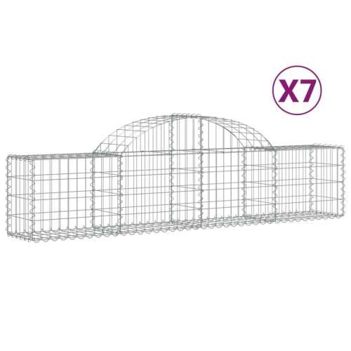 Lučne gabionske košare 7 kom 200x30x40/60 cm pocinčano željezo - 200 x 30 x 40/60 cm 7 Cijena