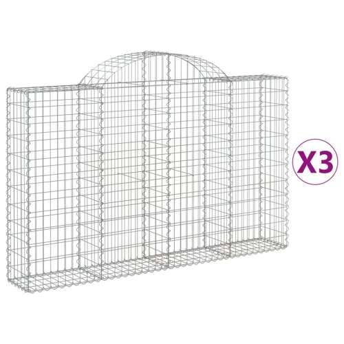 Lučne gabionske košare 3 kom 200x30x120/140cm pocinčano željezo - 200 x 30 x 120/140 cm 3 Cijena