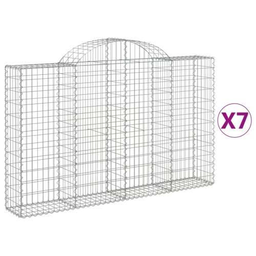 Lučne gabionske košare 7 kom 200x30x120/140cm pocinčano željezo - 200 x 30 x 120/140 cm 7 Cijena