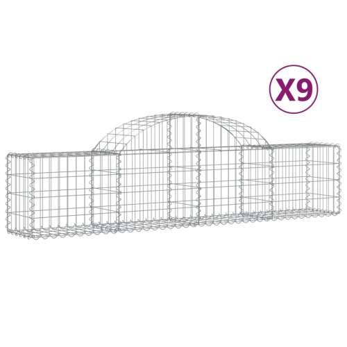 Lučne gabionske košare 9 kom 200x30x40/60 cm pocinčano željezo - 200 x 30 x 40/60 cm 9 Cijena