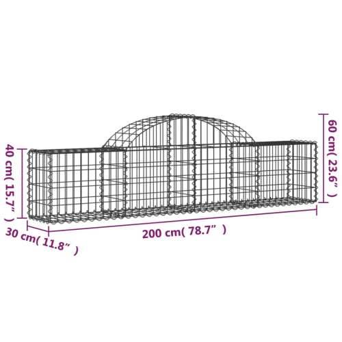 Lučne gabionske košare 9 kom 200x30x40/60 cm pocinčano željezo - 200 x 30 x 40/60 cm 9 Cijena